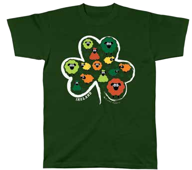 Colourful Sheep Shamrock Green