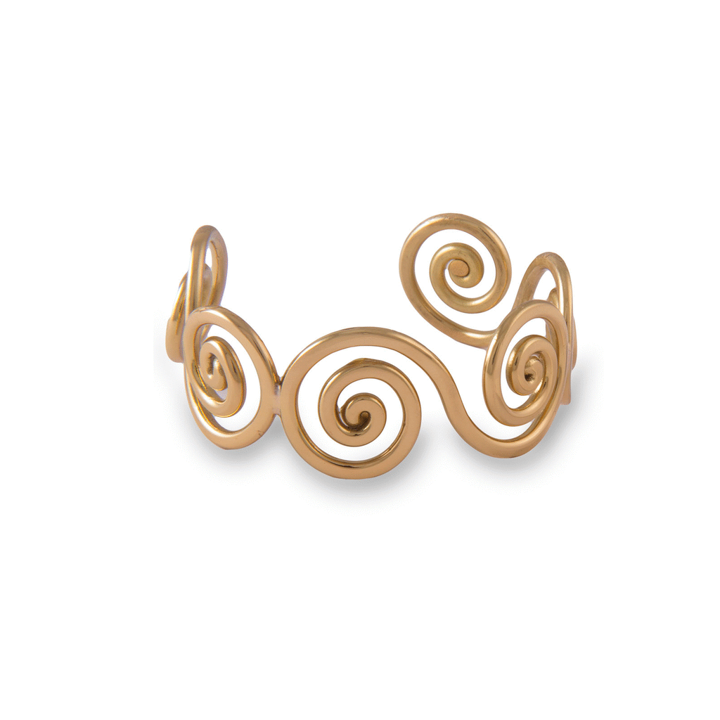 Celtic Gold Spiral Bangle