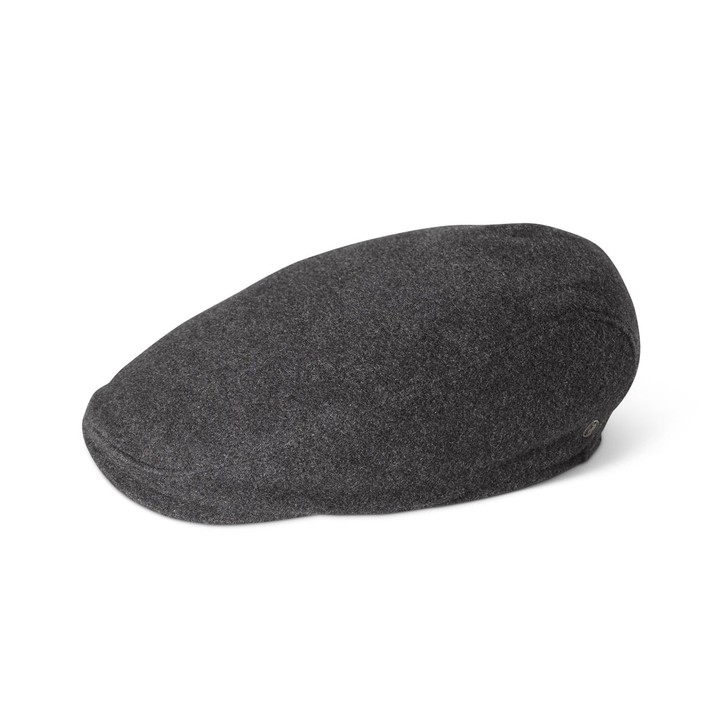 Charcoal Wool Tailored Cap