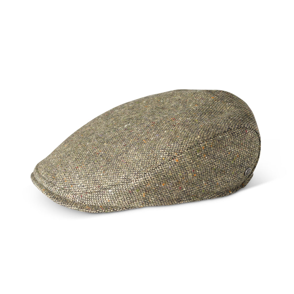 Tweed Cap Tailored Green Quilted