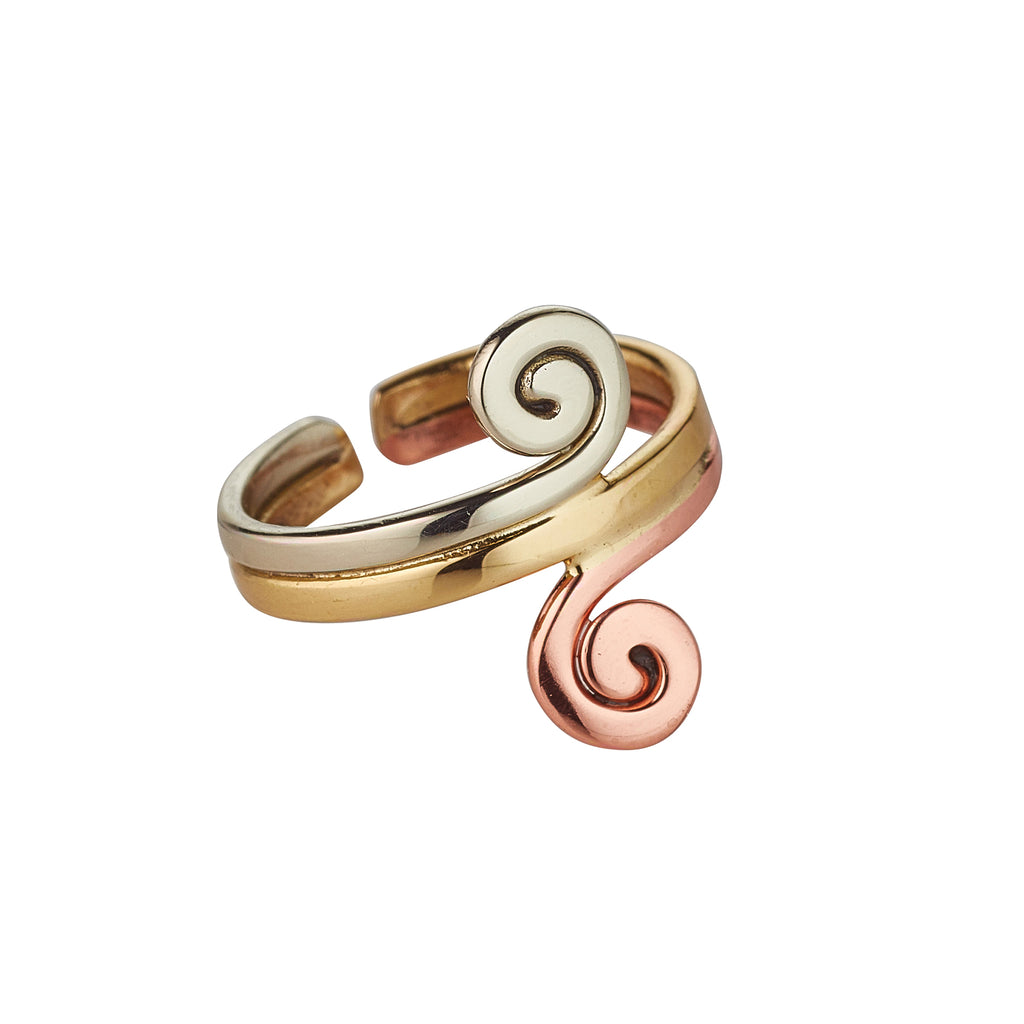 3 Colour Spiral ring