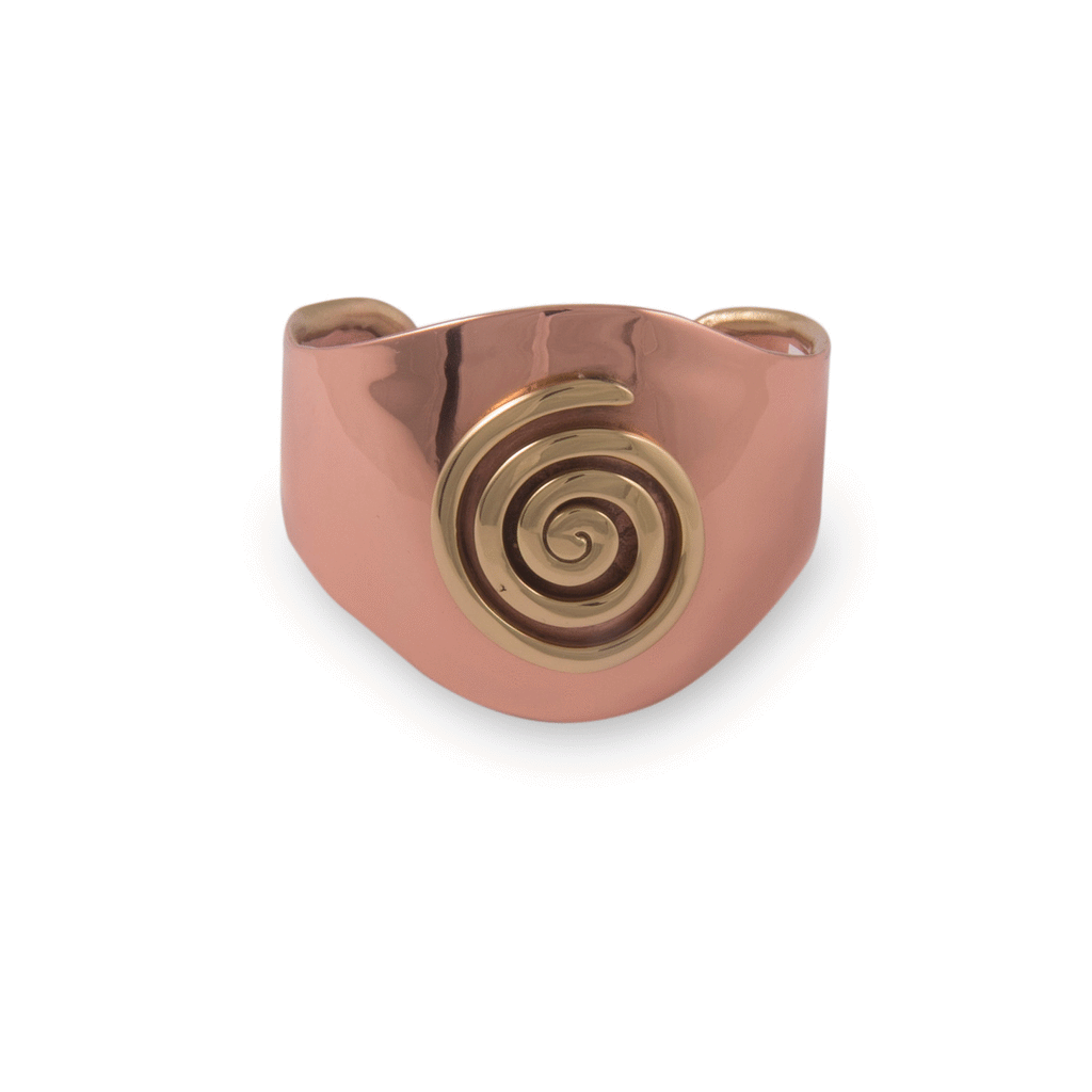 Copper Spiral 2 Tone Bangle