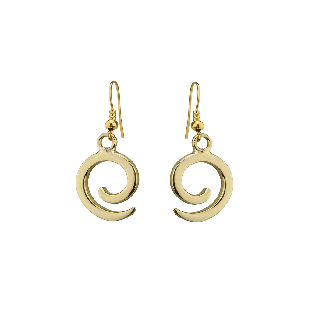 The Grange Gold Ancient East Spiral Drop Earrings