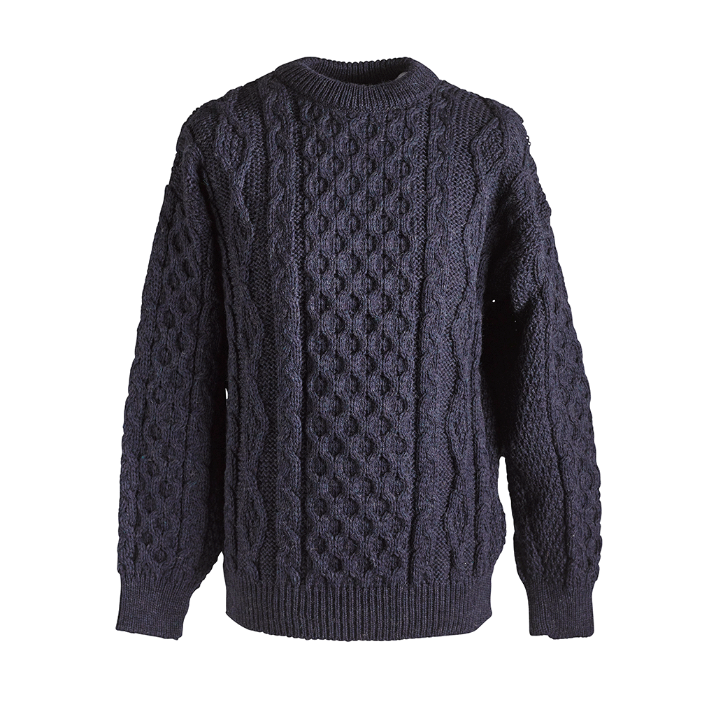 Kerry Woolen Mills Aran Sweater Denim