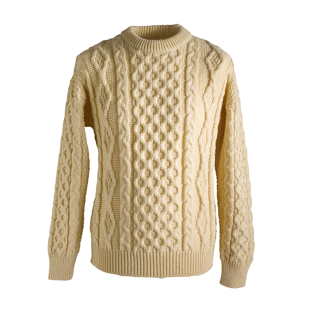 Kerry Woolen Mills Aran Sweater Natural
