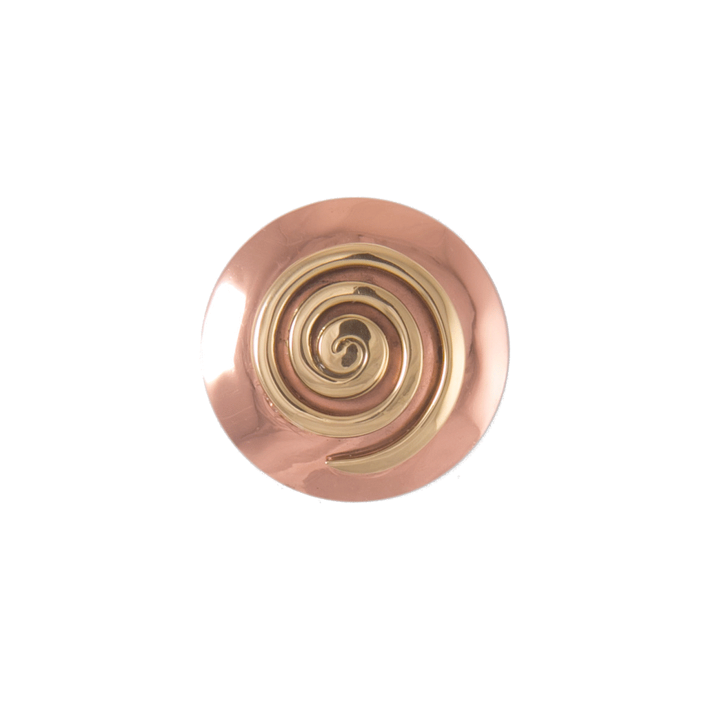 NJO Designs Round Spiral Copper 2 Tone Brooch