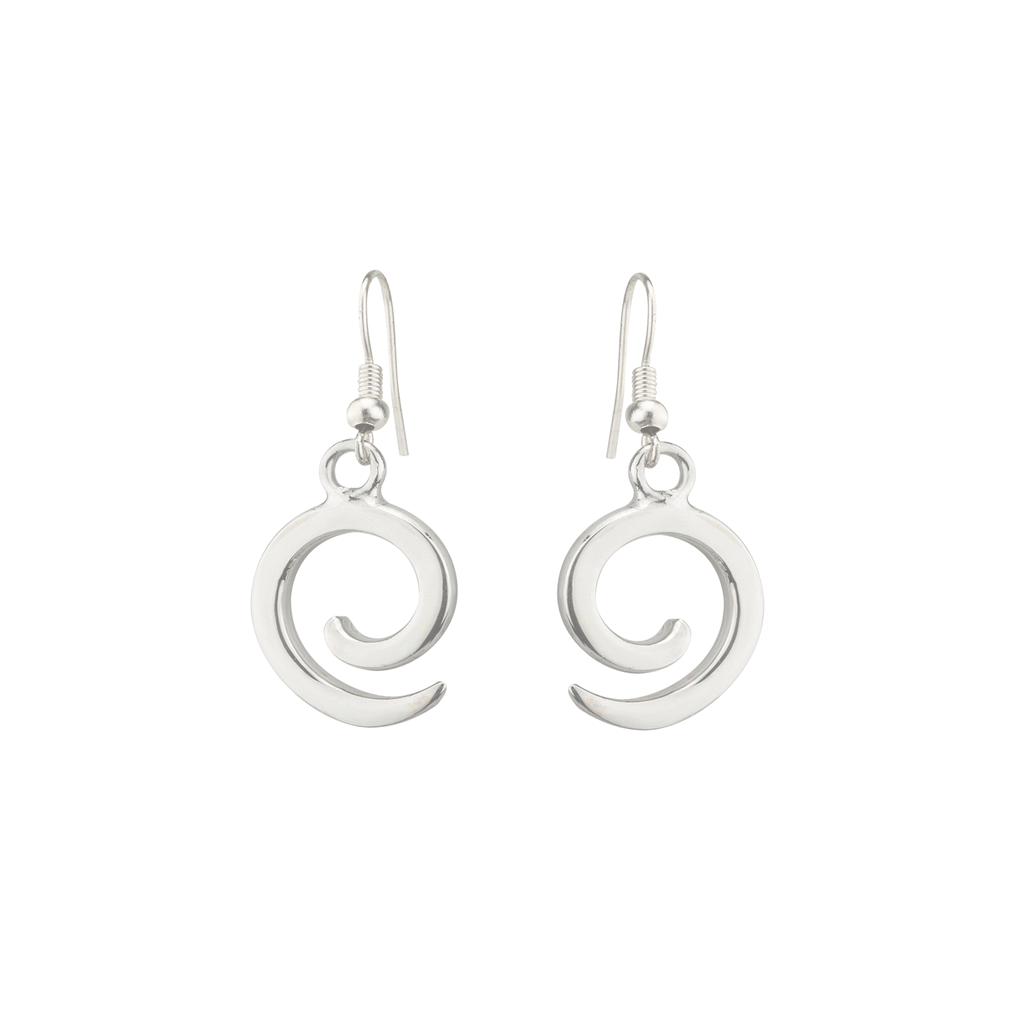 The Grange Silver Ancient East Spiral Drop Earrings